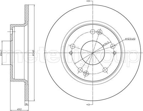 Fri.Tech. BD1104 - Тормозной диск autosila-amz.com