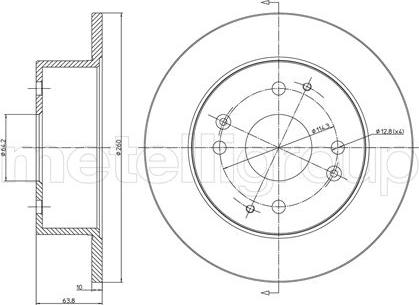 Fri.Tech. BD1103 - Тормозной диск autosila-amz.com