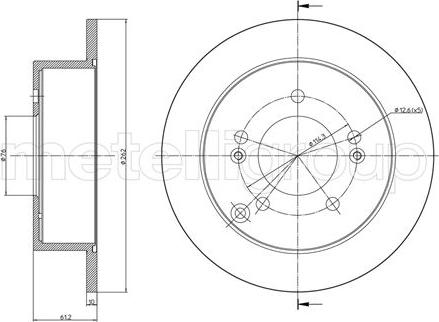 Fri.Tech. BD1114 - Тормозной диск autosila-amz.com