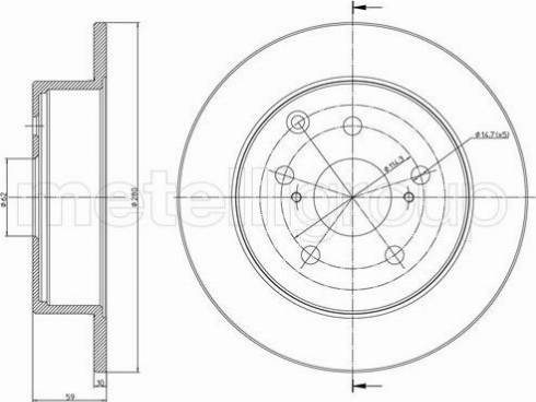 Fri.Tech. BD1189 - Тормозной диск autosila-amz.com