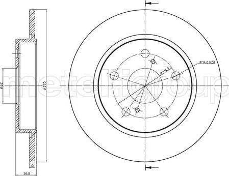 Fri.Tech. BD1180 - Тормозной диск autosila-amz.com