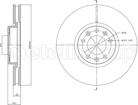 Fri.Tech. BD1848 - Тормозной диск autosila-amz.com