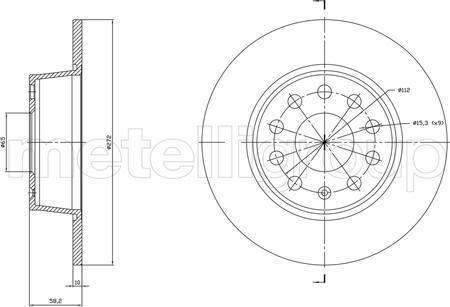 Fri.Tech. BD1863 - Тормозной диск autosila-amz.com