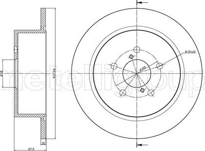 Fri.Tech. BD1299 - Тормозной диск autosila-amz.com