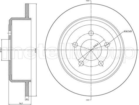 Fri.Tech. BD1292 - Тормозной диск autosila-amz.com