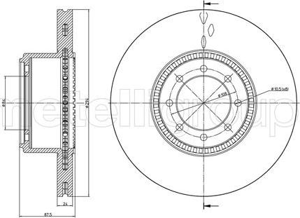 Fri.Tech. BD1245 - Тормозной диск autosila-amz.com