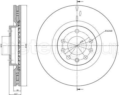 Fri.Tech. BD1238 - Тормозной диск autosila-amz.com