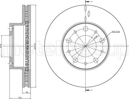 Fri.Tech. BD1224 - Тормозной диск autosila-amz.com