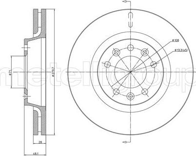 Fri.Tech. BD1225 - Тормозной диск autosila-amz.com