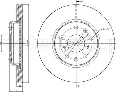 Fri.Tech. BD1223 - Тормозной диск autosila-amz.com