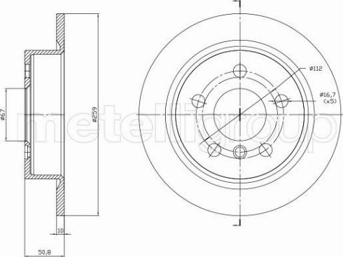 Fri.Tech. BD1771 - Тормозной диск autosila-amz.com