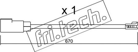 Fri.Tech. SU.341 - Сигнализатор, износ тормозных колодок autosila-amz.com