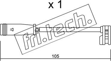 Fri.Tech. SU.313 - Сигнализатор, износ тормозных колодок autosila-amz.com