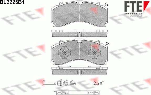 FTE 9500010 - Тормозные колодки, дисковые, комплект autosila-amz.com