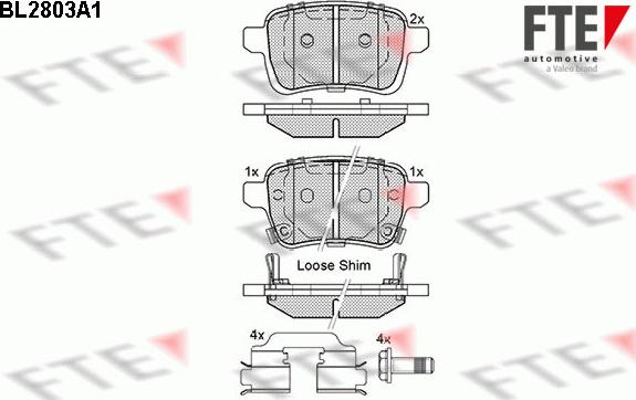 FTE 9010993 - Тормозные колодки, дисковые, комплект autosila-amz.com