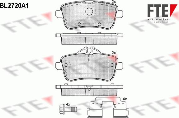 FTE BL2720A1 - Тормозные колодки, дисковые, комплект autosila-amz.com