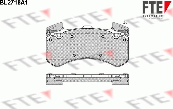 FTE BL2718A1 - Тормозные колодки, дисковые, комплект autosila-amz.com