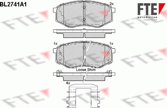 FTE 9010956 - Тормозные колодки, дисковые, комплект autosila-amz.com