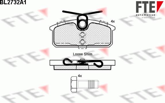 FTE 9010951 - Тормозные колодки, дисковые, комплект autosila-amz.com