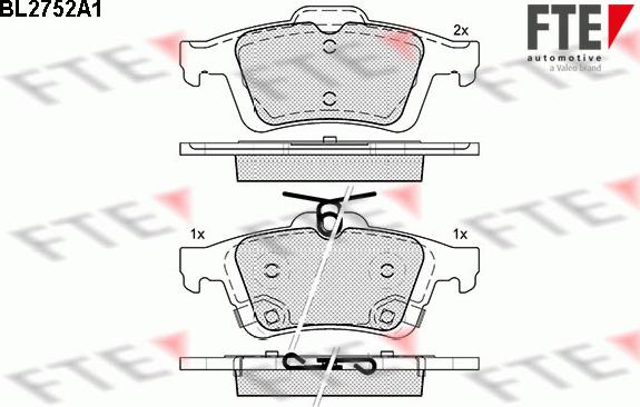 FTE BL2752A1 - Тормозные колодки, дисковые, комплект autosila-amz.com