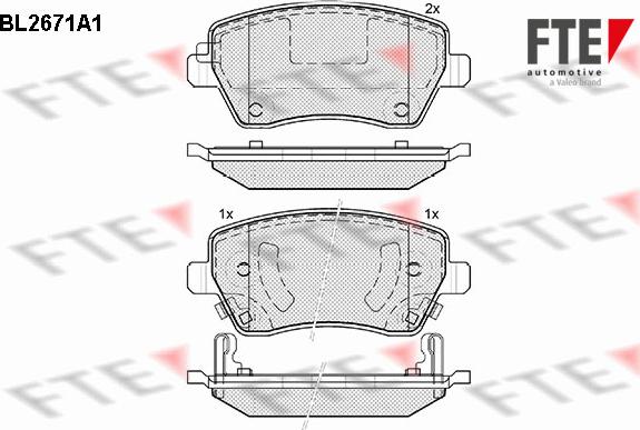 FTE BL2671A1 - Тормозные колодки, дисковые, комплект autosila-amz.com