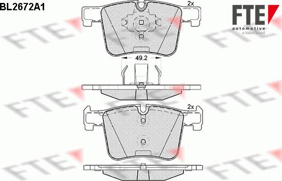 FTE BL2672A1 - Тормозные колодки, дисковые, комплект autosila-amz.com