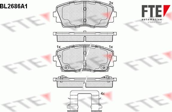 FTE BL2686A1 - Тормозные колодки, дисковые, комплект autosila-amz.com