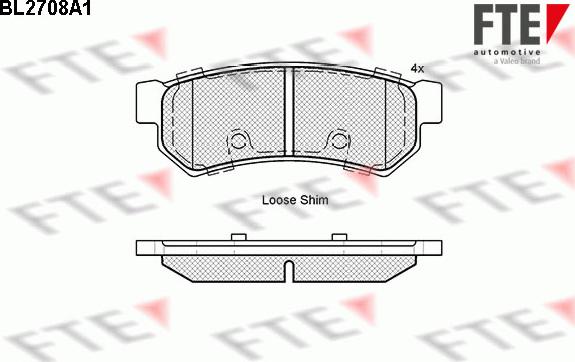 FTE 9010934 - Тормозные колодки, дисковые, комплект autosila-amz.com