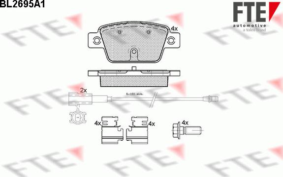 FTE 9010924 - Тормозные колодки, дисковые, комплект autosila-amz.com