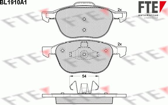 FTE 9010499 - Тормозные колодки, дисковые, комплект autosila-amz.com