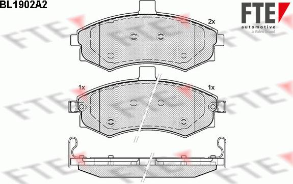 FTE BL1902A2 - Тормозные колодки, дисковые, комплект autosila-amz.com