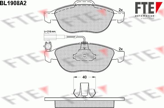 FTE 9010497 - Тормозные колодки, дисковые, комплект autosila-amz.com