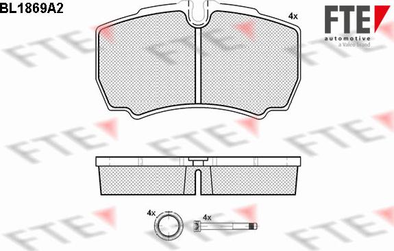 FTE BL1869A2 - Тормозные колодки, дисковые, комплект autosila-amz.com