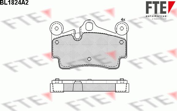 FTE BL1824A2 - Тормозные колодки, дисковые, комплект autosila-amz.com