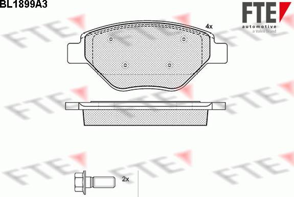 FTE 9010486 - Тормозные колодки, дисковые, комплект autosila-amz.com