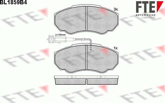 FTE 9010438 - Тормозные колодки, дисковые, комплект autosila-amz.com