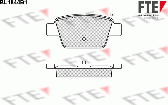 FTE BL1844B1 - Тормозные колодки, дисковые, комплект autosila-amz.com