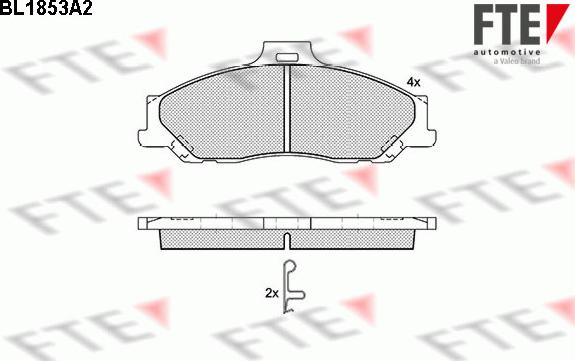 FTE BL1853A2 - Тормозные колодки, дисковые, комплект autosila-amz.com