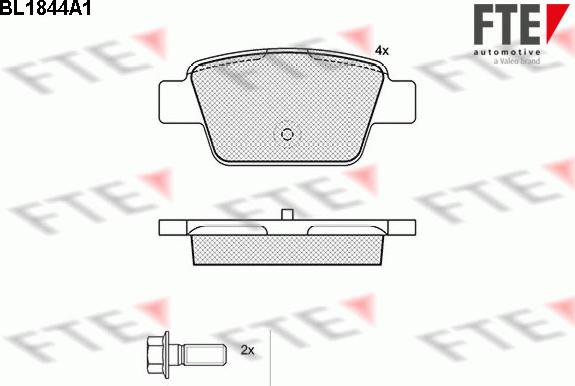 FTE BL1844A1 - Тормозные колодки, дисковые, комплект autosila-amz.com