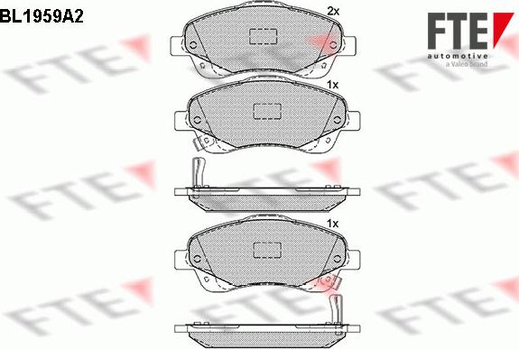 FTE BL1959A2 - Тормозные колодки, дисковые, комплект autosila-amz.com