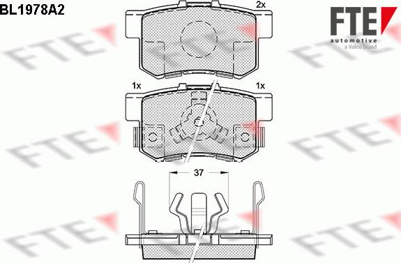 FTE BL1978A2 - Тормозные колодки, дисковые, комплект autosila-amz.com