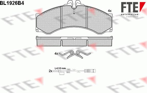 FTE 9010513 - Тормозные колодки, дисковые, комплект autosila-amz.com