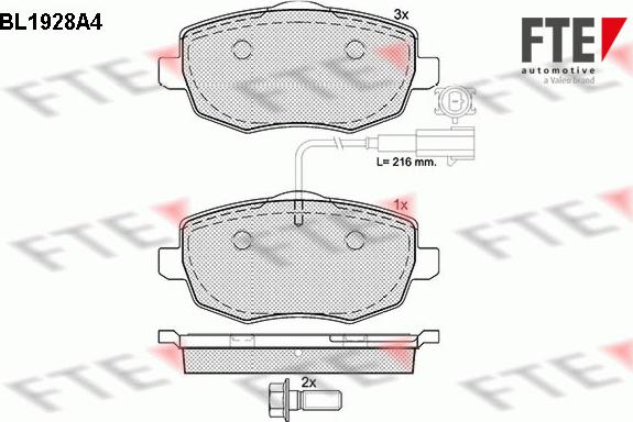 FTE 9010517 - Тормозные колодки, дисковые, комплект autosila-amz.com