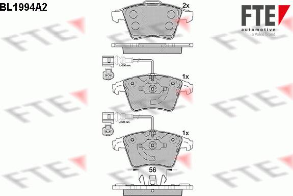 FTE 9010582 - Тормозные колодки, дисковые, комплект autosila-amz.com