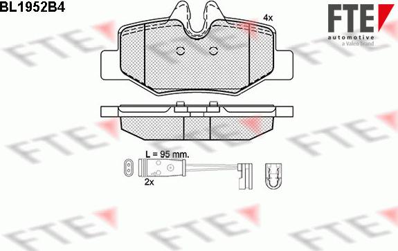 FTE 9010539 - Тормозные колодки, дисковые, комплект autosila-amz.com