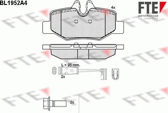 FTE 9010538 - Тормозные колодки, дисковые, комплект autosila-amz.com