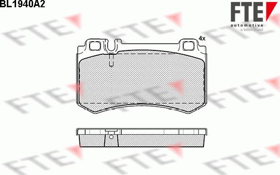 FTE 9010533 - Тормозные колодки, дисковые, комплект autosila-amz.com