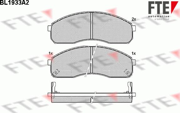 FTE BL1933A2 - Тормозные колодки, дисковые, комплект autosila-amz.com