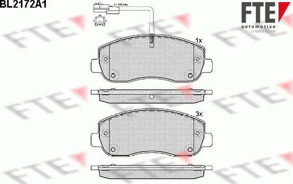 FTE BL2172A1 - Тормозные колодки, дисковые, комплект autosila-amz.com