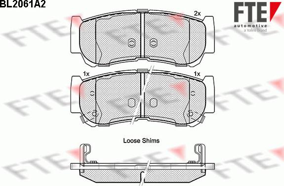 FTE 9010644 - Тормозные колодки, дисковые, комплект autosila-amz.com